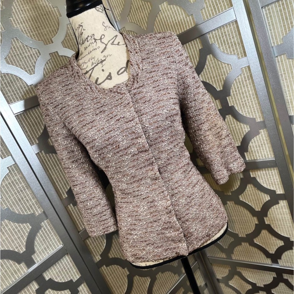 Brown Multi St. John Couture Jacket Blazer Size 10